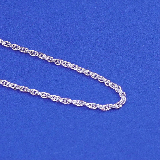 18”, 1.6mm, vintage Sterling silver handmade necklace, 925 circle chain