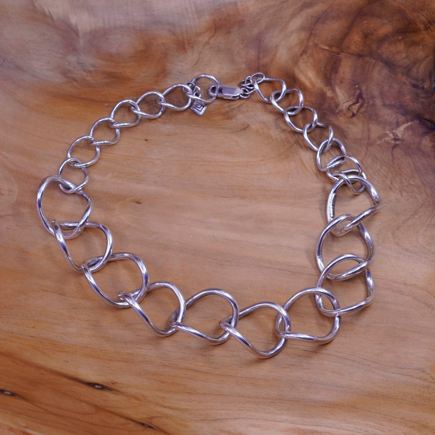 17”, Silpada Jewelry | Oxidized Hammered Sterling 925 silver twisted Necklace