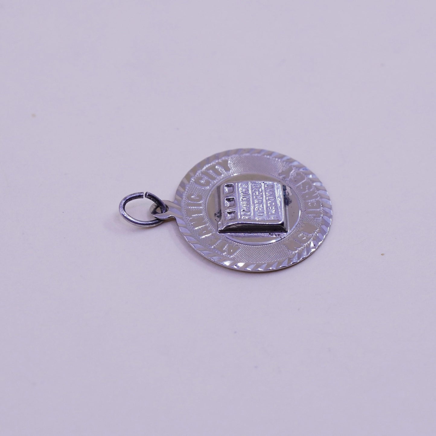 Vintage sterling silver charm, 925 New Jersey Atlantic City pendant