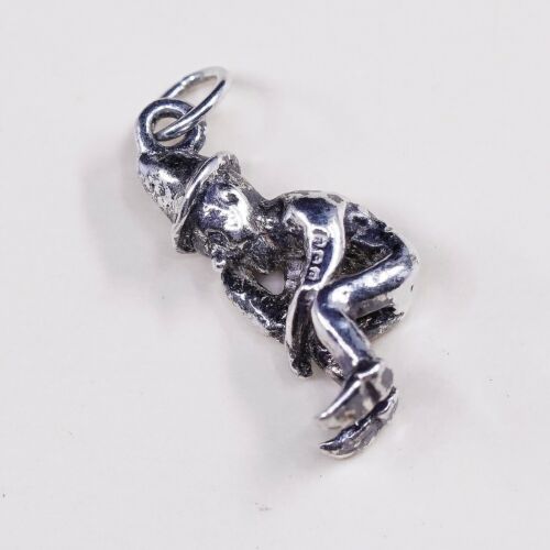 Vintage Sterling Silver Pendant, 925 Thinker Fairy Charm