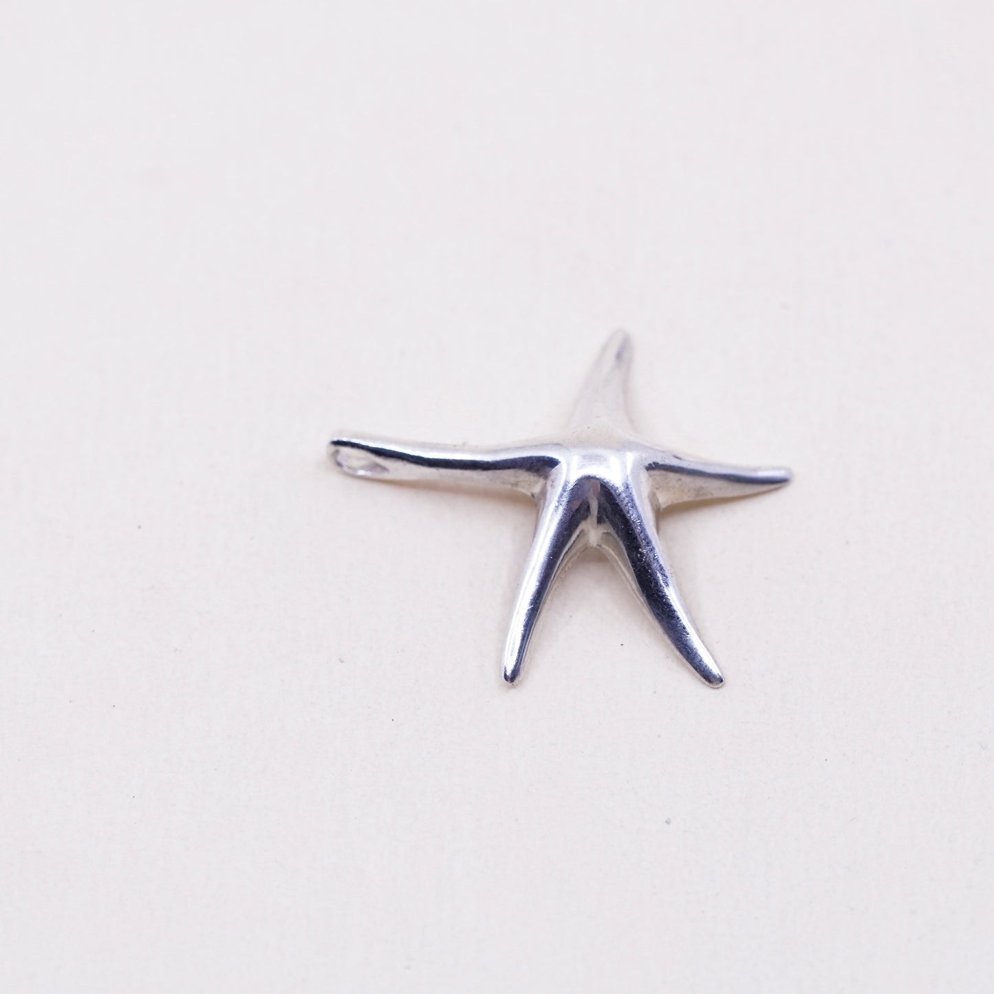 Vintage Sterling silver handmade pendant, 925 starfish