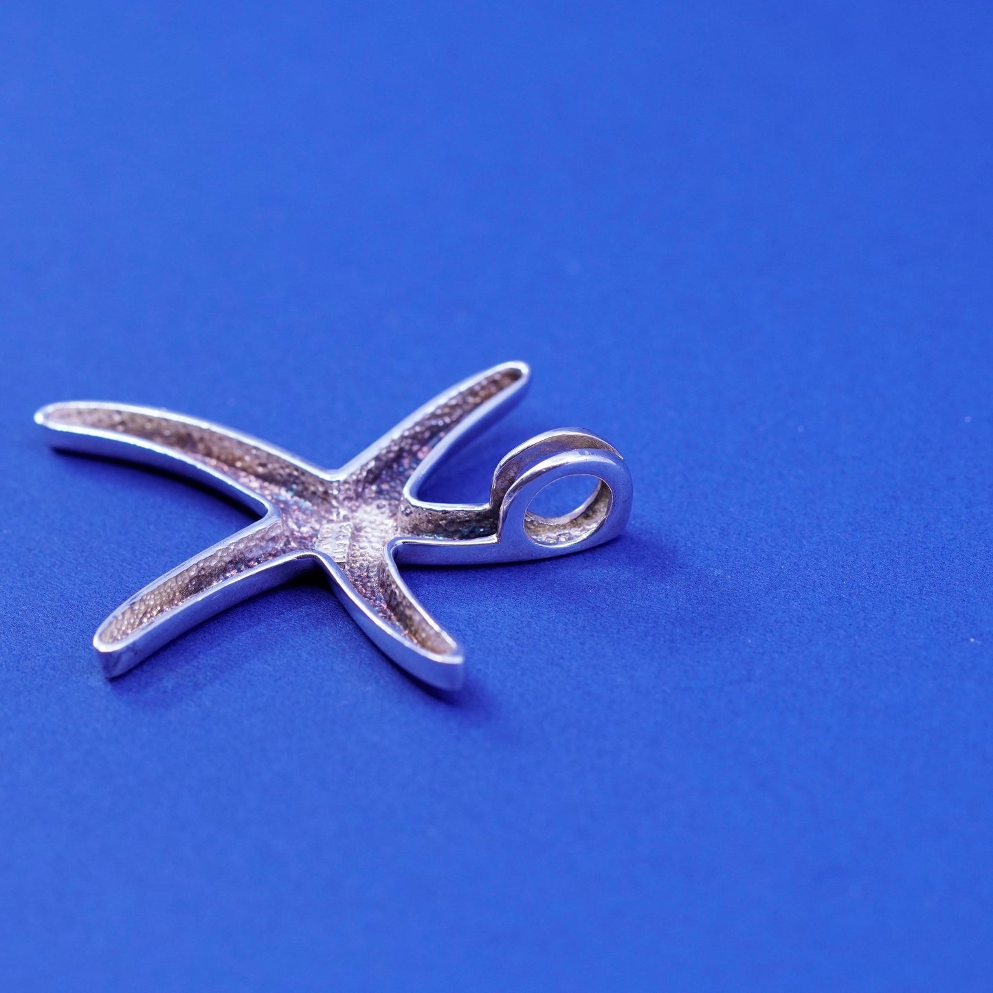 Vintage Sterling silver handmade pendant, 925 starfish charm