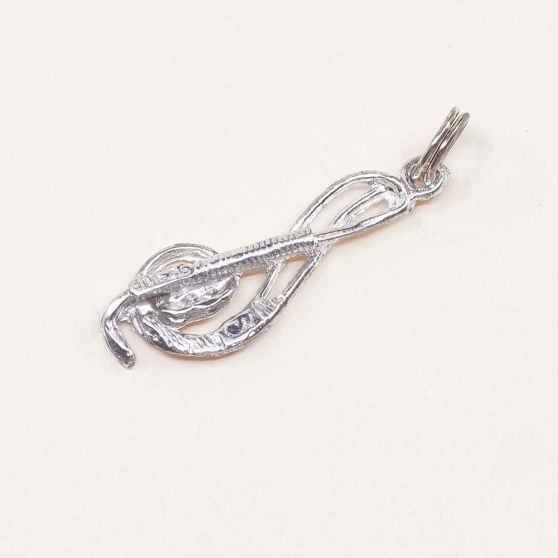 VTG sterling silver handmade pendant, 925 music note, melody charm
