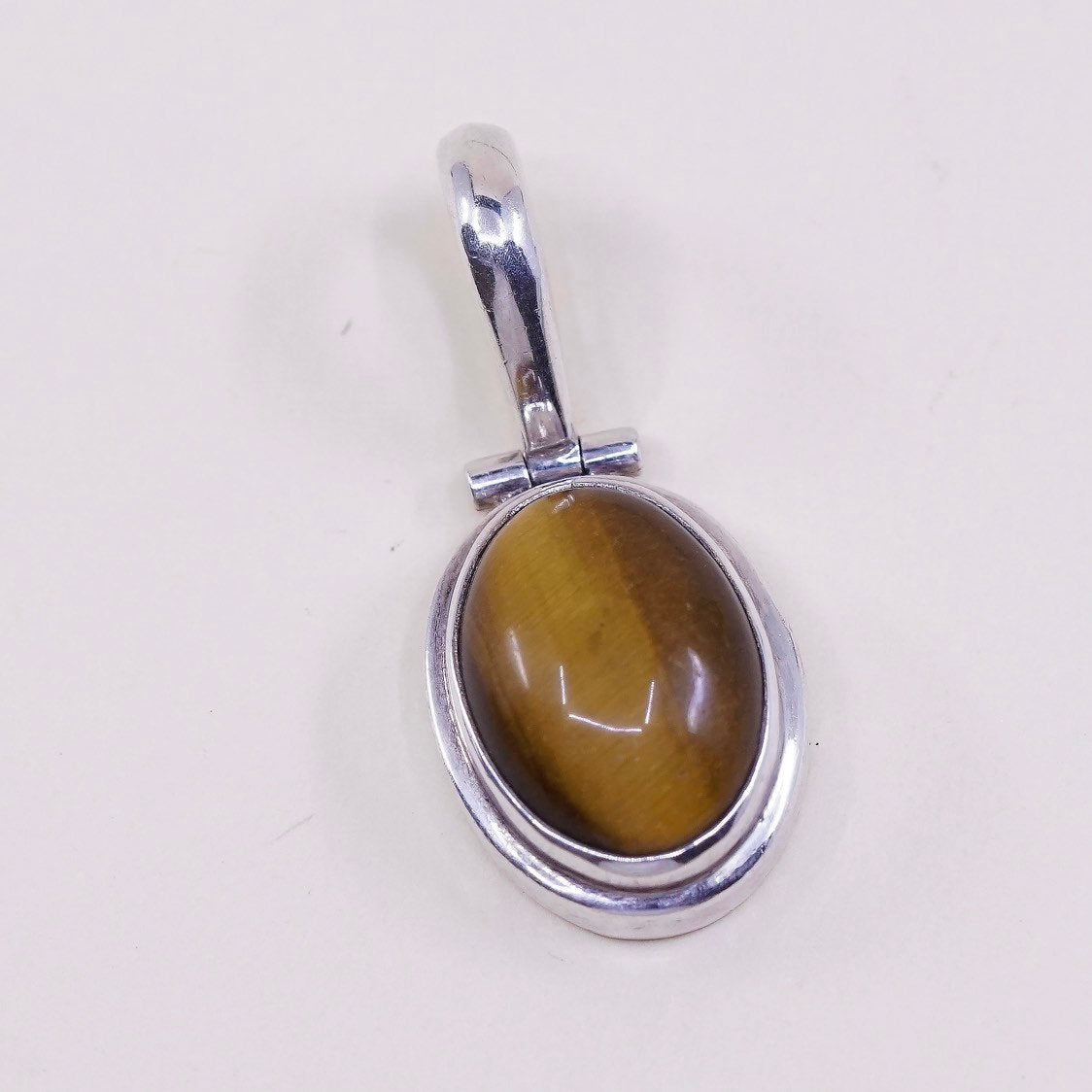 VTG sterling silver with golden tiger eye, 925 handmade pendant