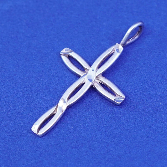 Vintage Sterling silver handmade pendant, 925 cross