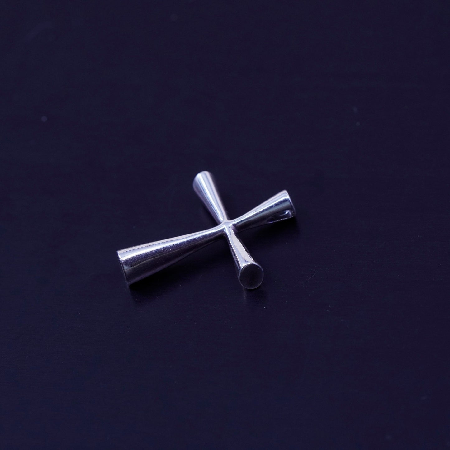 Vintage Kabana sterling 925 silver handmade cross pendant