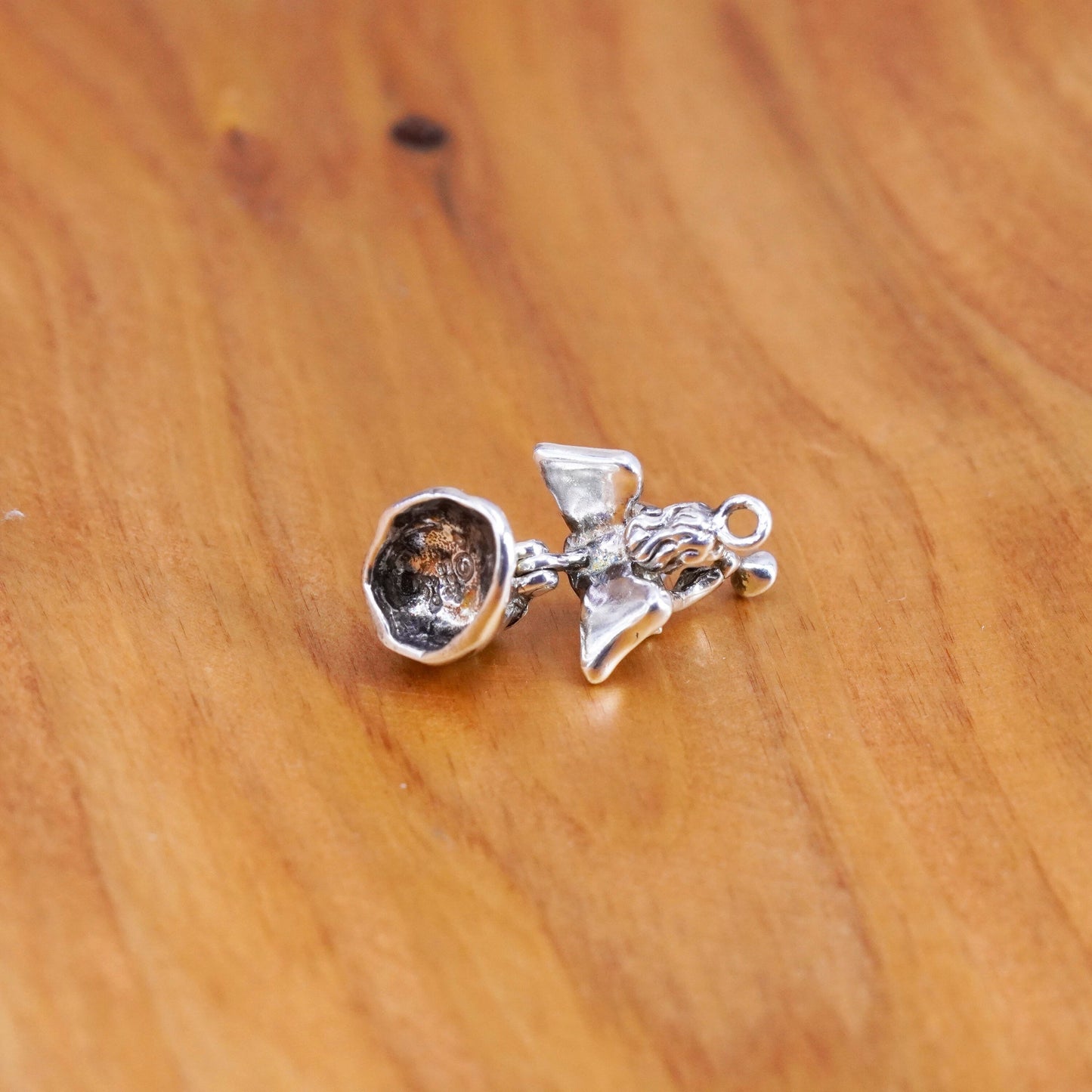Vintage shube Sterling silver handmade pendant, 925 angel charm