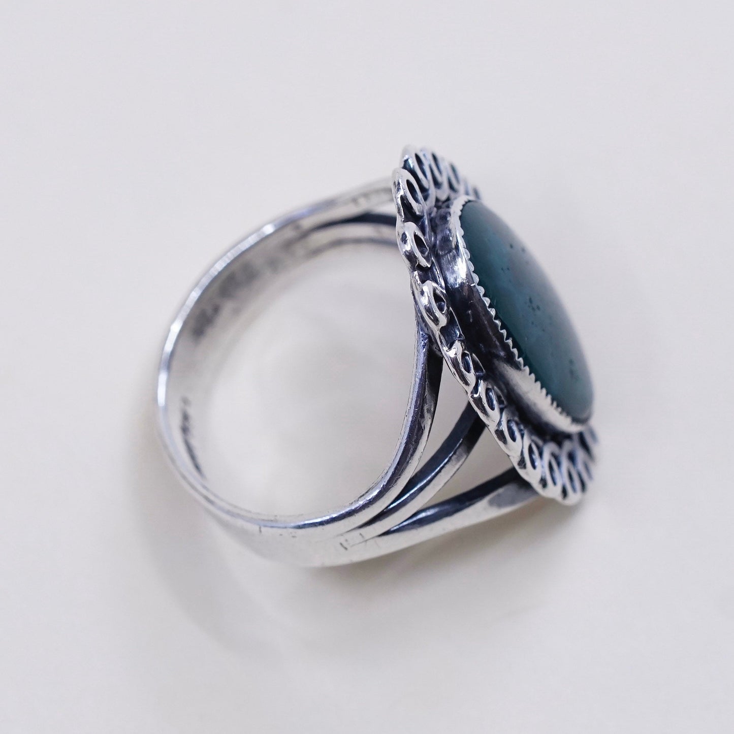 sz 4.5 Native American sterling 925 silver ring w/ turquoise, southwestern