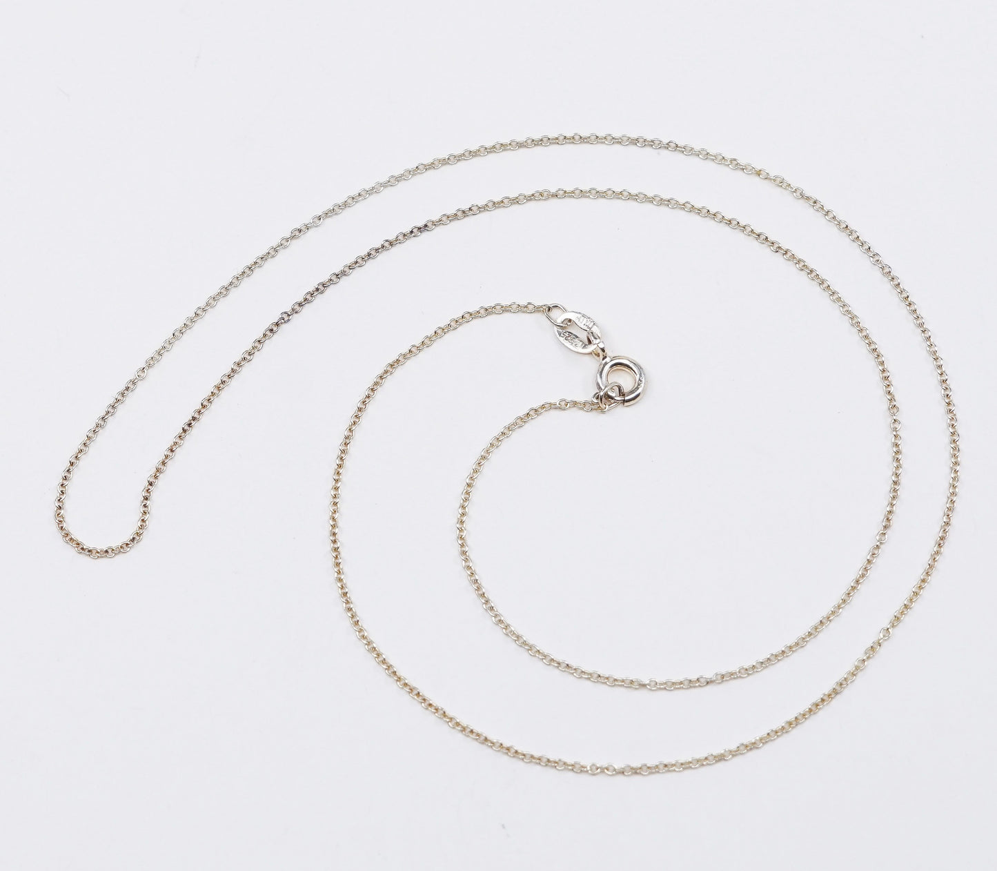 18”, 1mm, vermeil Gold over sterling silver circle chain, Italy 925 necklace