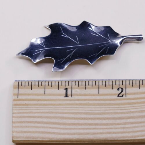 Vintage Sterling Silver Stuart NYE Maple Leaf Pin Brooch, Stamped Sterling