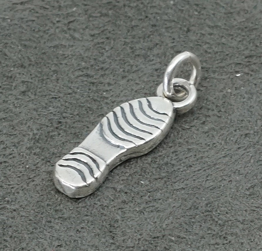 vtg SJC sterling silver handmade pendant, 925 out sole charm