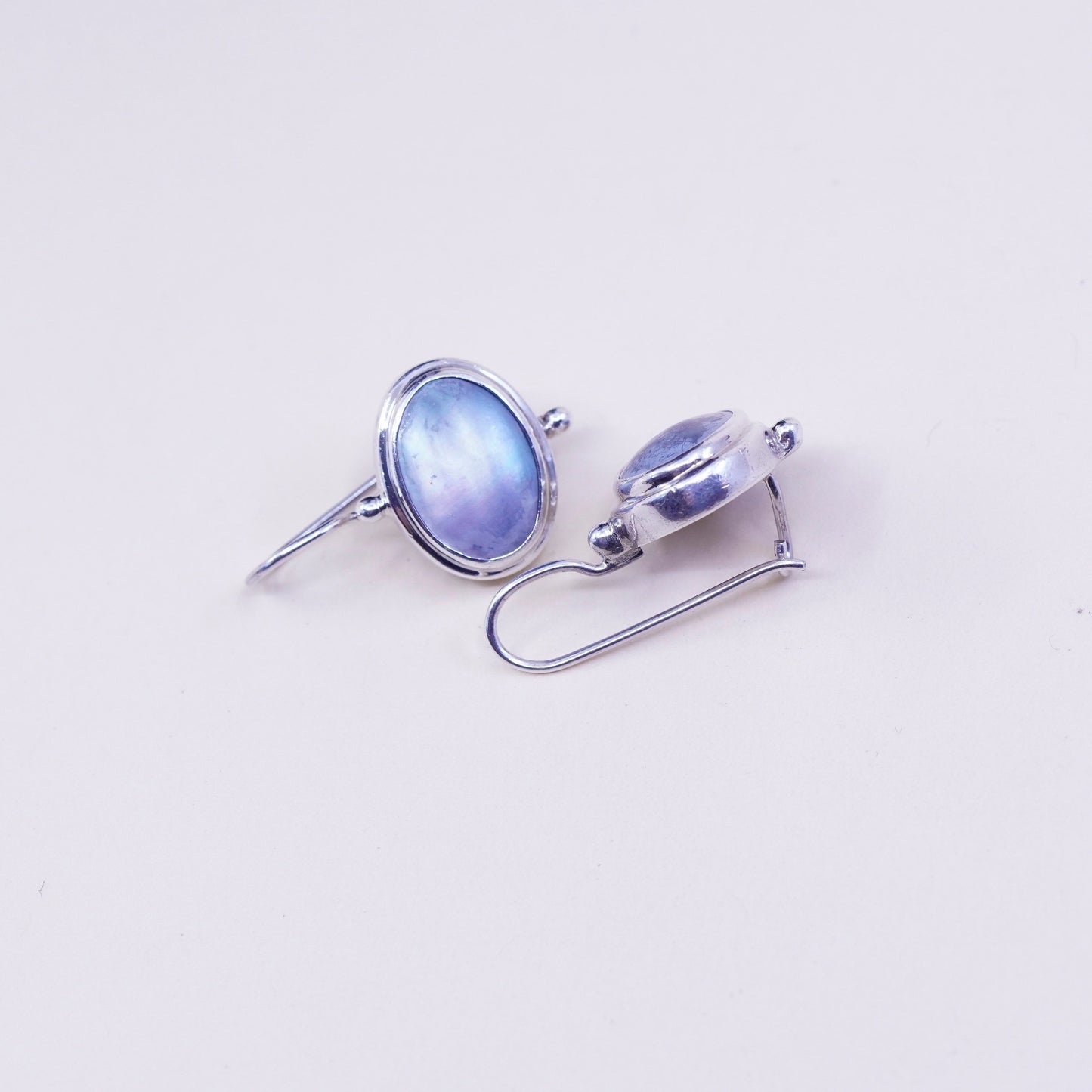 Vintage Sarda Sterling 925 silver handmade earrings with pearl drops