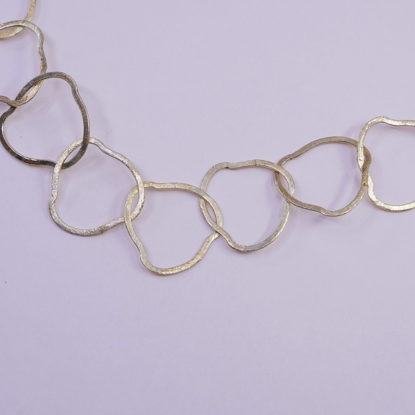 20”, vermeil, gold sterling silver handmade sweater necklace, 925 circle chain