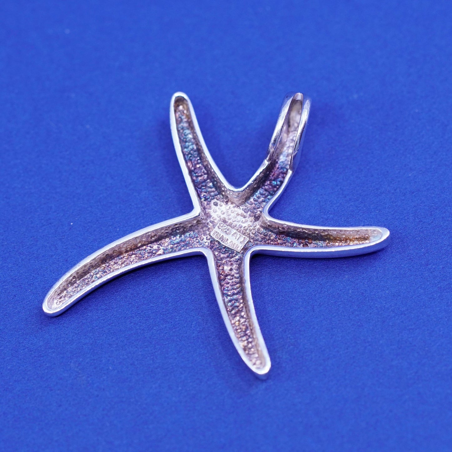 Vintage Sterling silver handmade pendant, 925 starfish charm