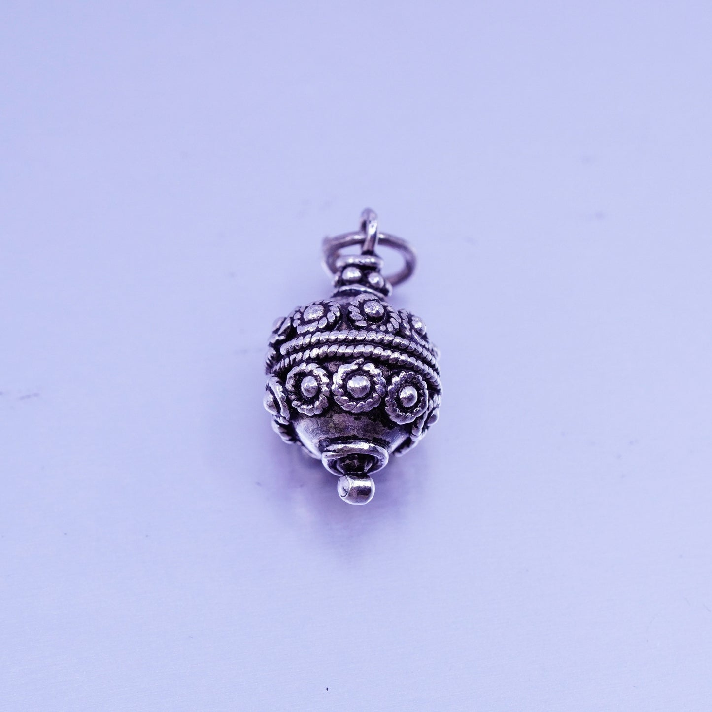 antique sterling 925 silver handmade Bali pendant