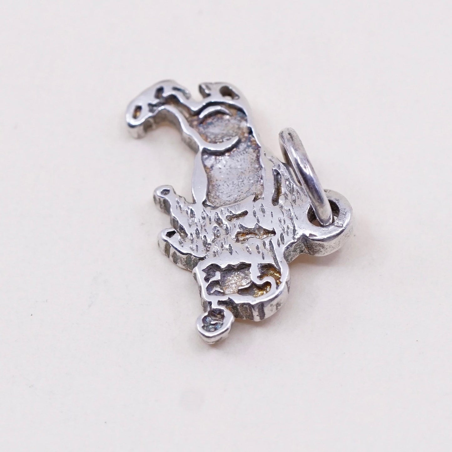 Vintage Sterling silver handmade pendant, 925 silver bull ox charm