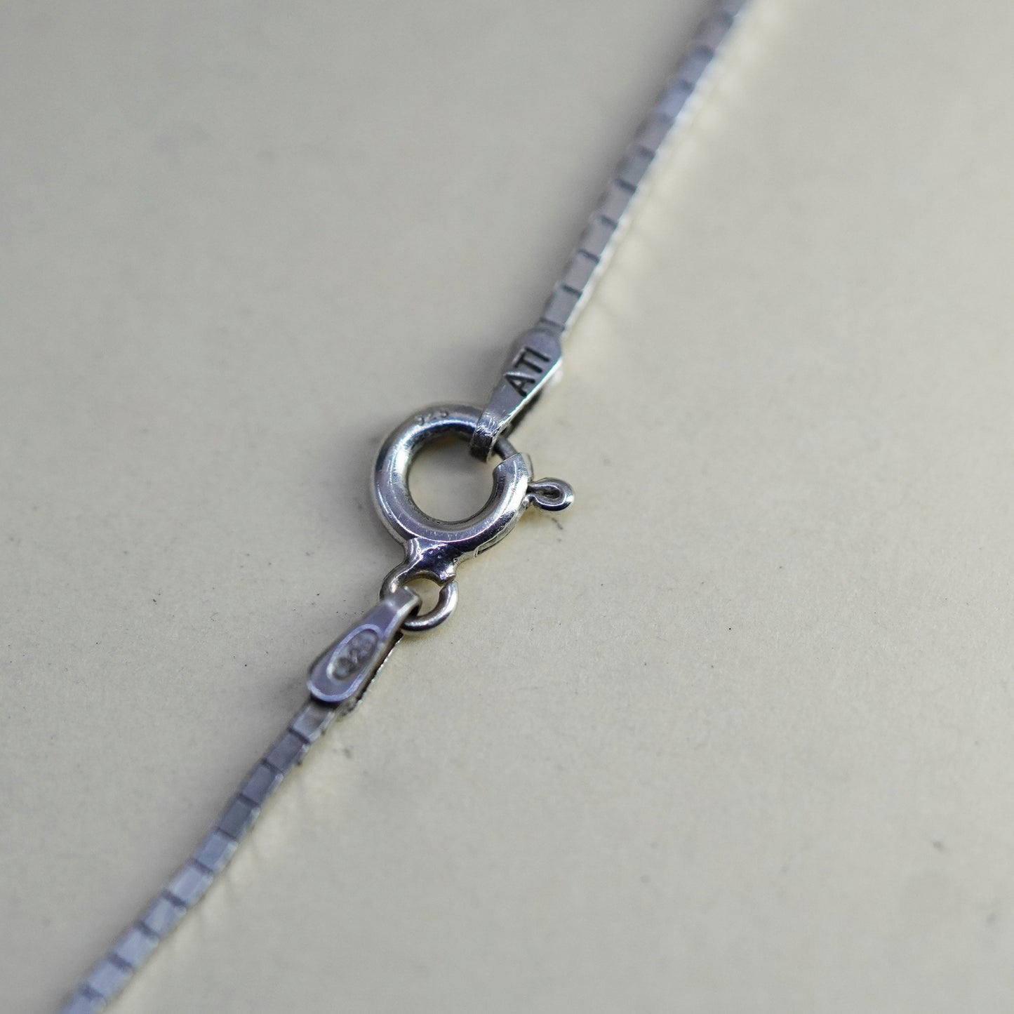 18”, 1mm, Vintage sterling silver snake chain, Italy 925 necklace