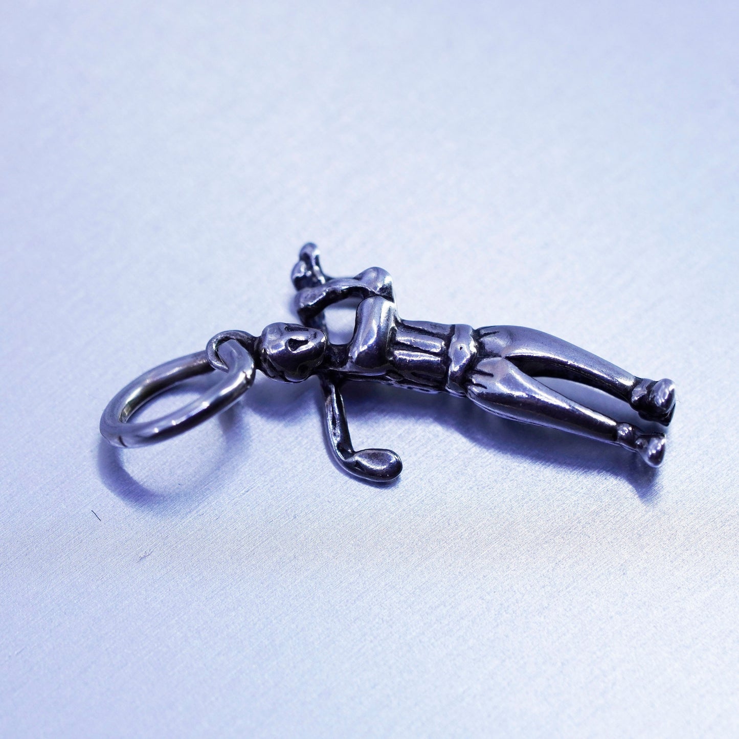 Antique Sterling silver handmade 925 golfer player charm