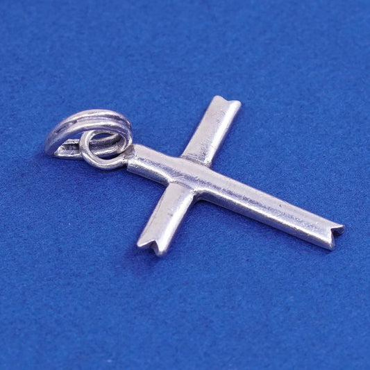 vtg Sterling silver Handmade charm, 925 cross pendant