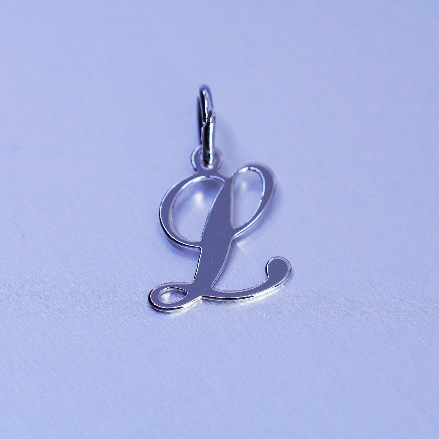 Antique matte Sterling 925 silver charm, initial monogram “A”