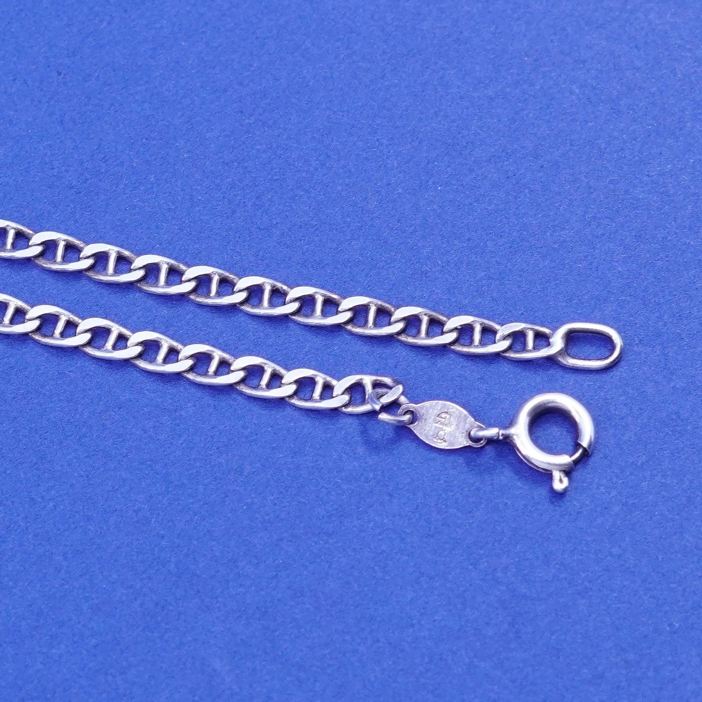 30”, 3mm, vintage Sterling silver handmade necklace, 925 anchor link chain