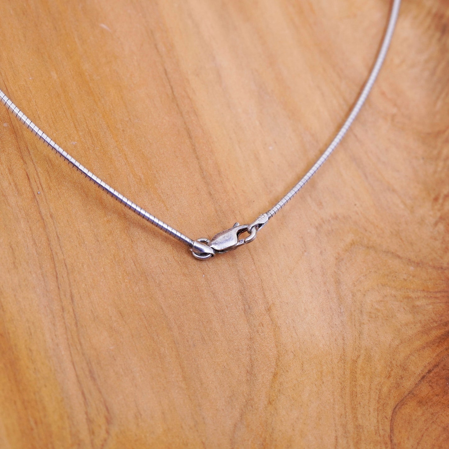 16”, 1mm, vintage sterling silver snake chain, Italy 925 necklace