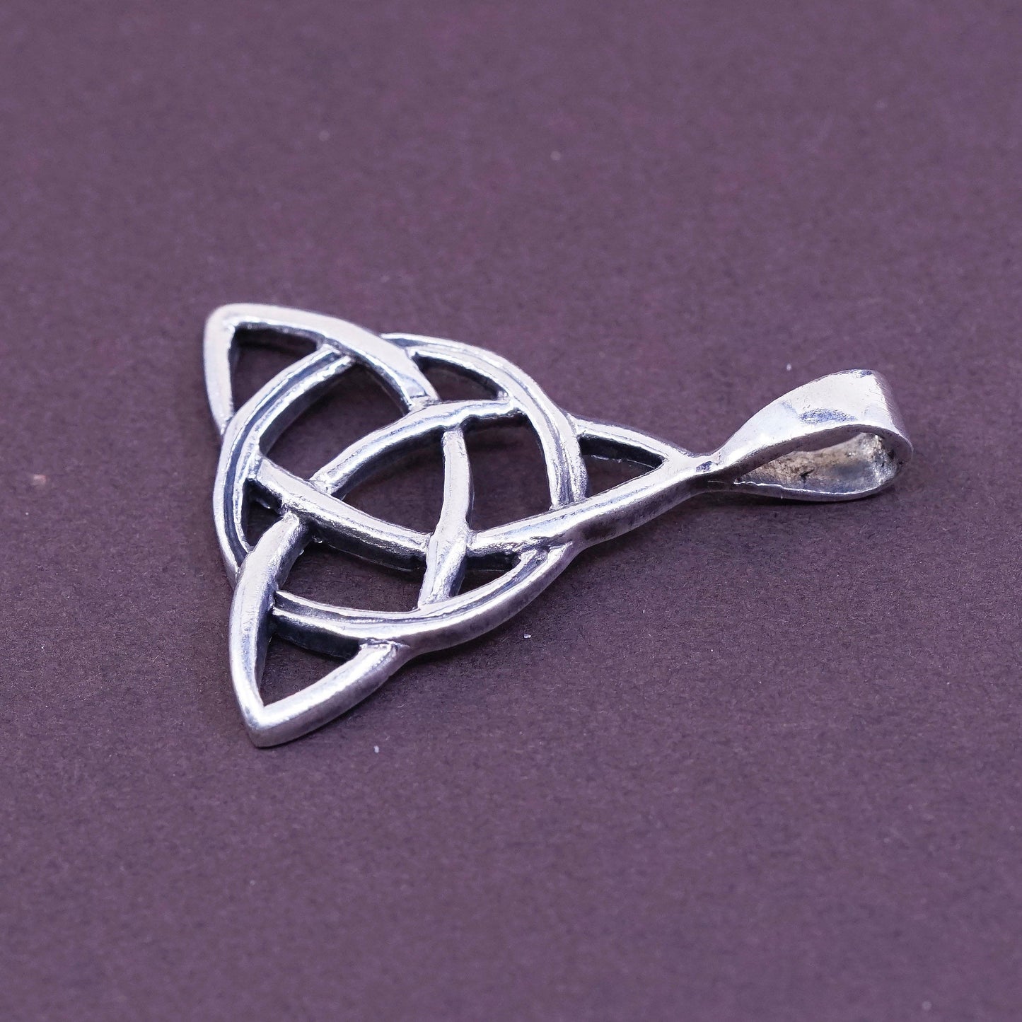 Vintage Sterling silver handmade pendant, 925 irish Celtic knot