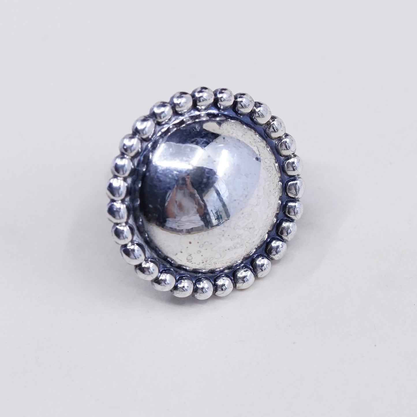 Vintage danecraft Sterling silver handmade earrings, 925 screw back w/ beads