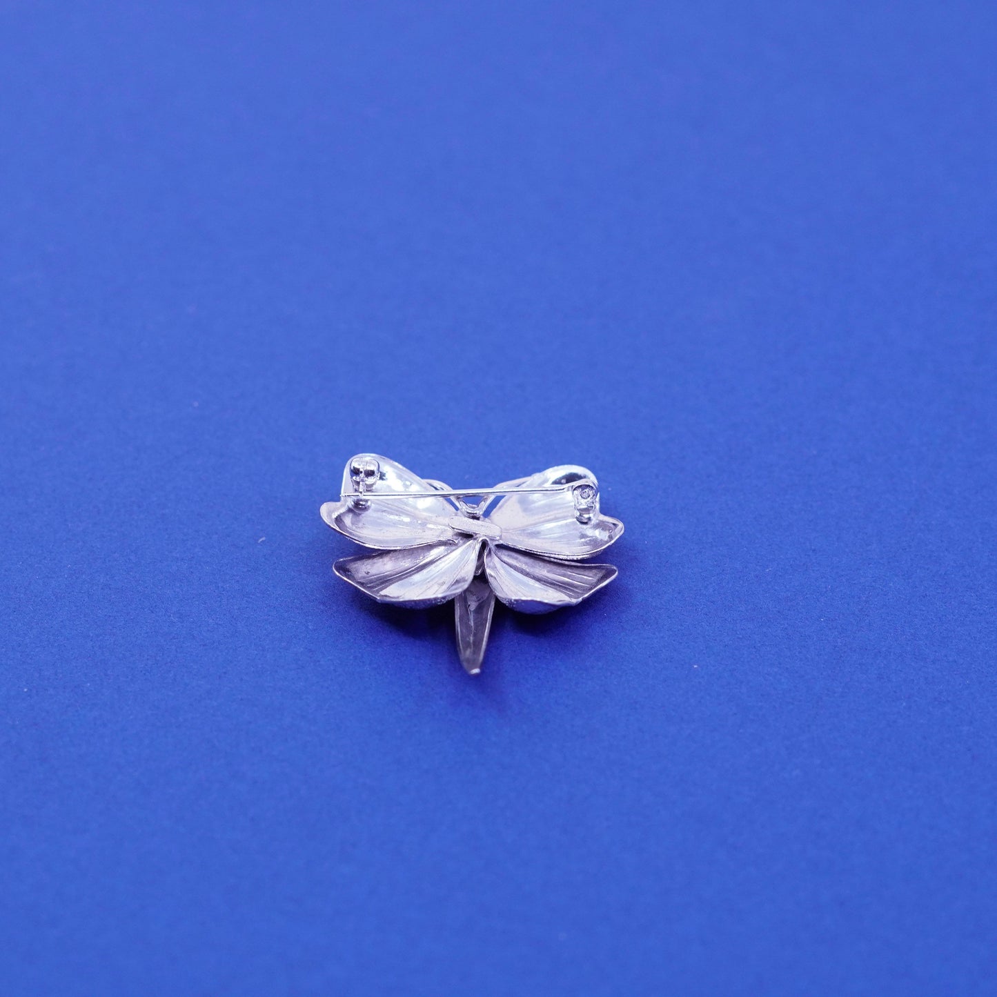 Vintage sterling silver handmade butterfly brooch, 925 pin