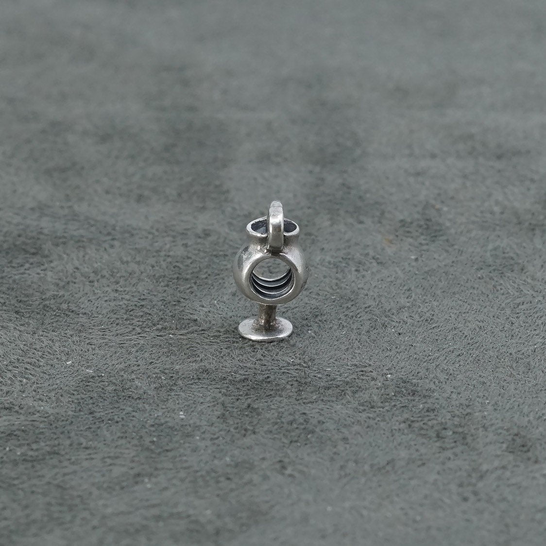 vtg Sterling silver handmade pendant, 925 cocktail bead charm