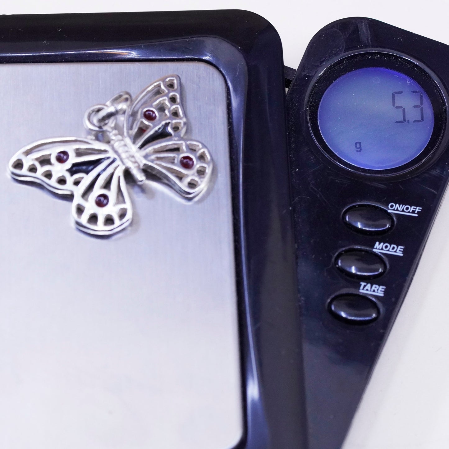 Vintage mexico Sterling 925 silver handmade pendant, filigree butterfly pendant