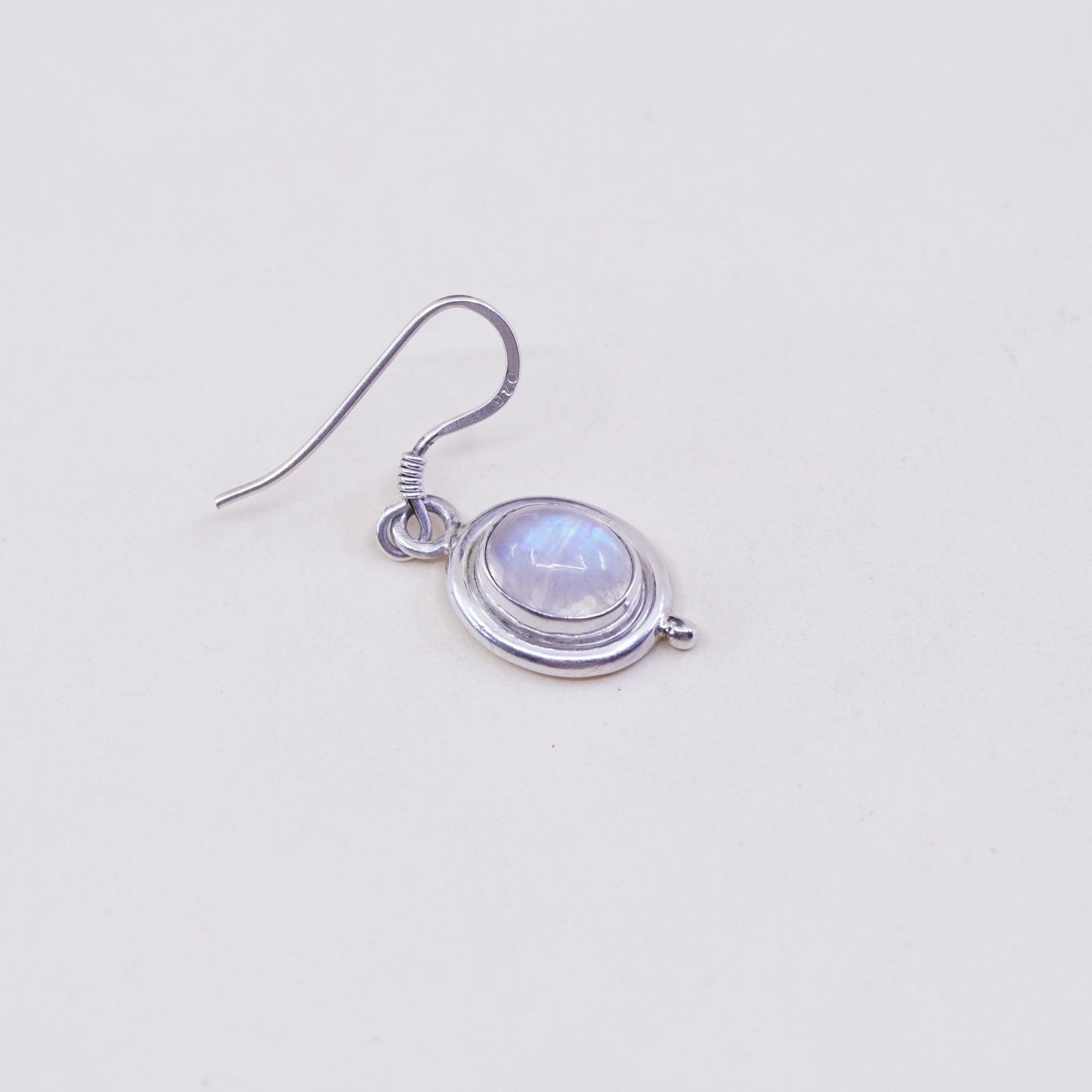 Vintage Sterling 925 silver handmade earrings with moonstone drops