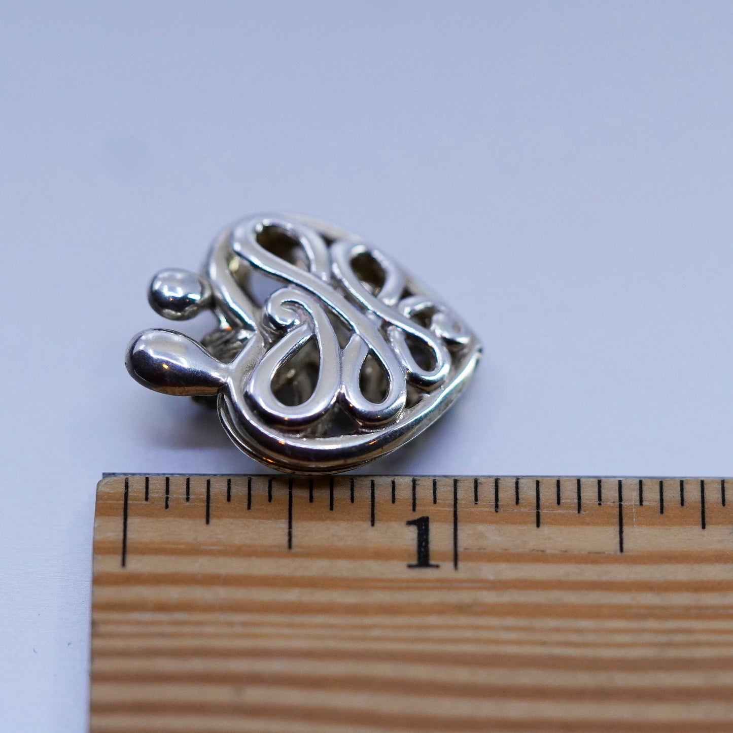 Relios Carolyn pollack pendant sterling silver, filigree 925 heart locket charm