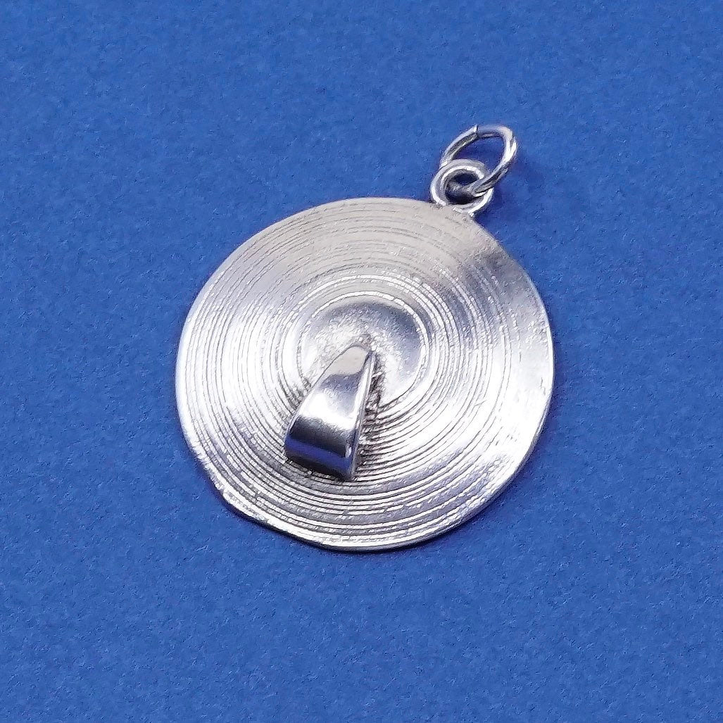 vtg sterling silver handmade pendant, modern 925 charm