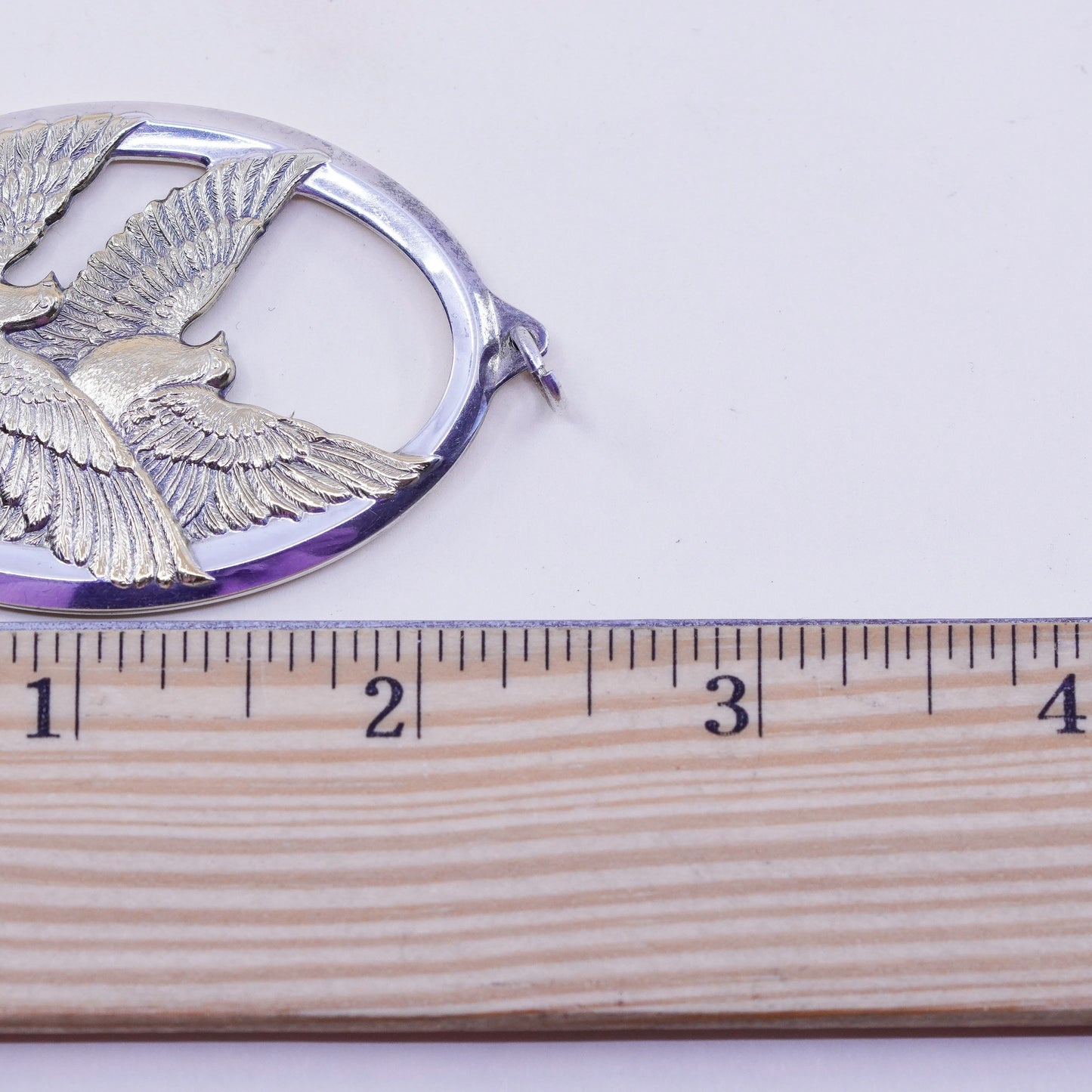 1976 Sterling 925 Silver Wallace Peace on Earth Dove pendant, Ornament Jewelry