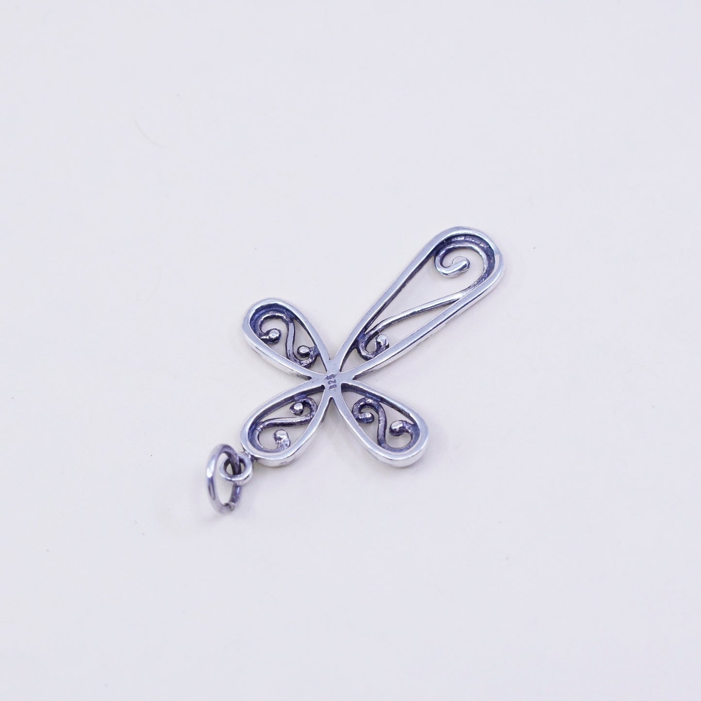 Vintage handmade Sterling silver pendant, 925 filigree cross