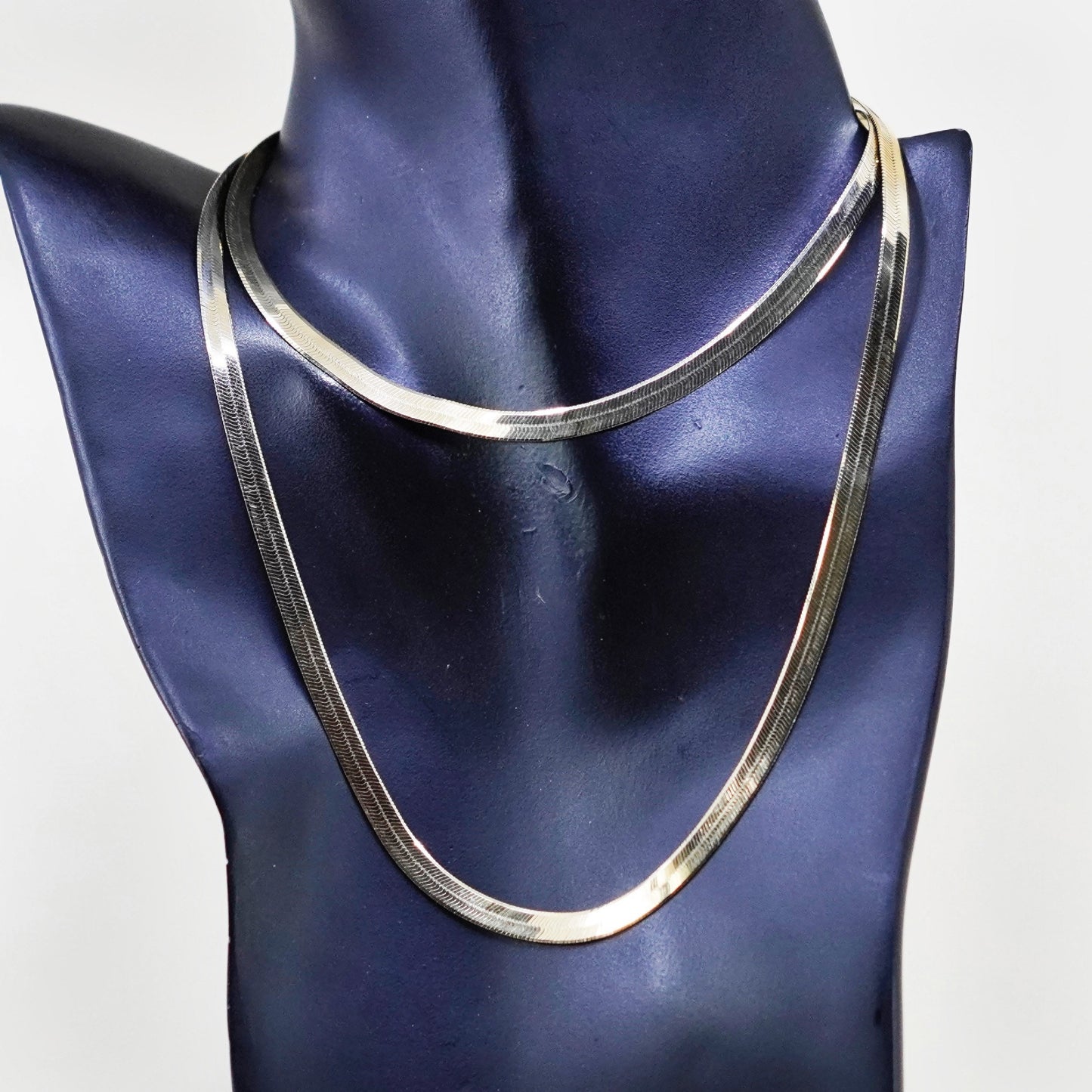 30”, vermeil gold over sterling silver necklace, Canada 925 herringbone chain