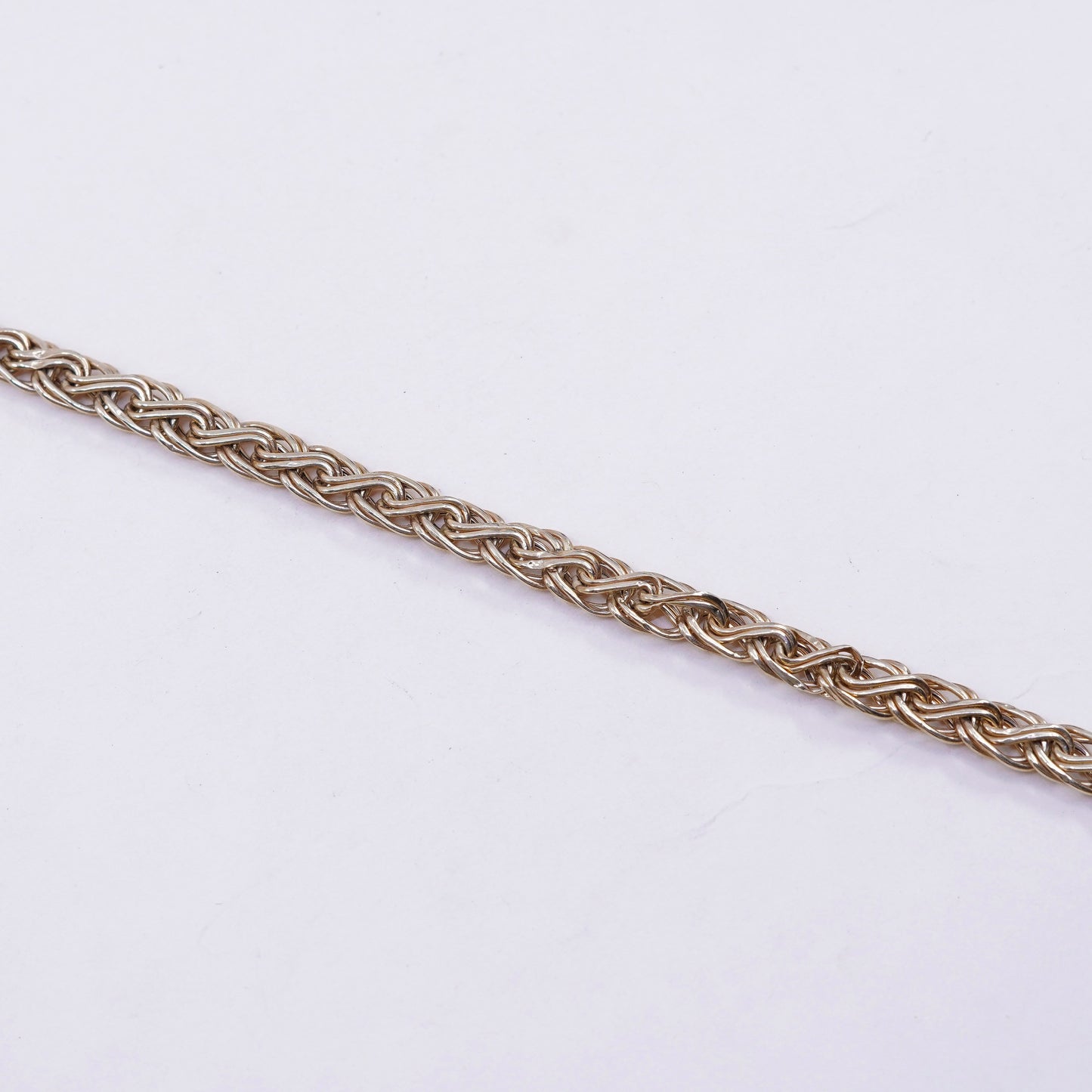 6.75”,, 5.8g, 14K yellow gold bracelet, Italian yellow gold woven braided chain