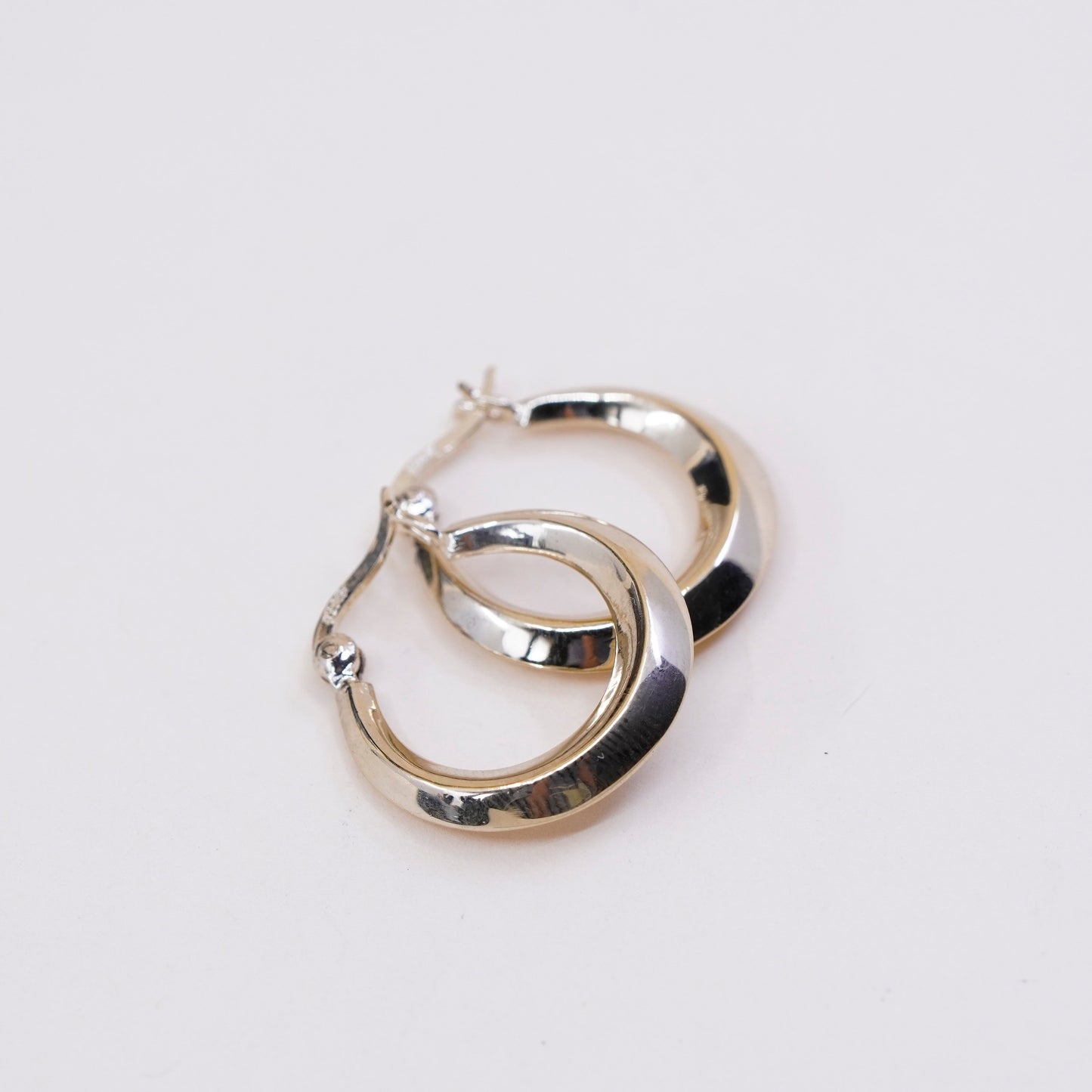 0.75”, vermeil gold over sterling silver loop earrings, fashion minimalist