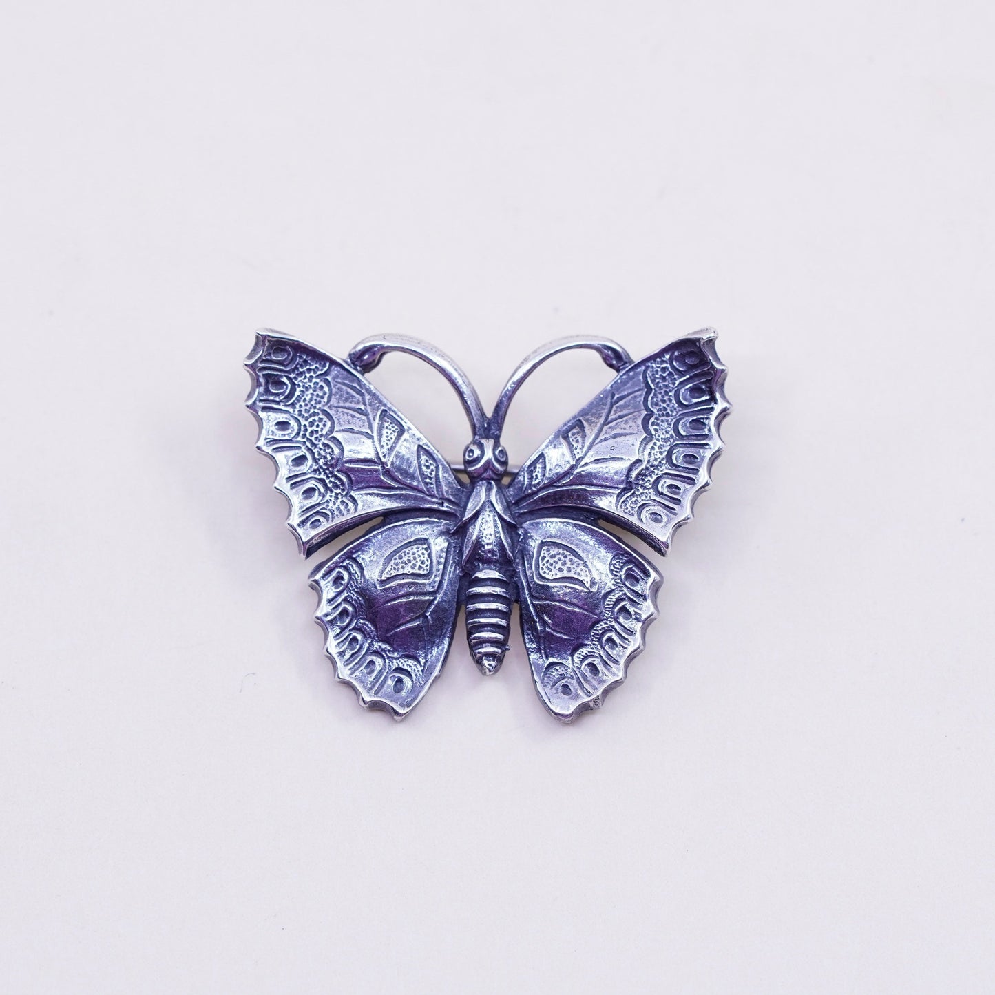 vintage Cini Sterling silver handmade brooch, 925 butterfly pin