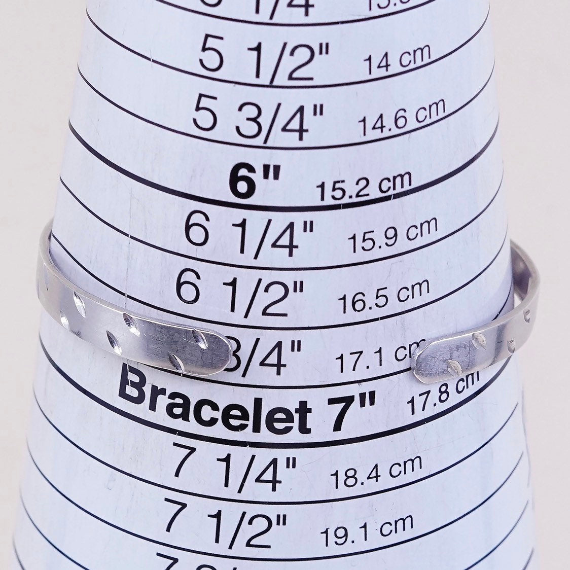 6.75”, vtg southwestern Sterling silver bracelet, modern handmade 925 cuff