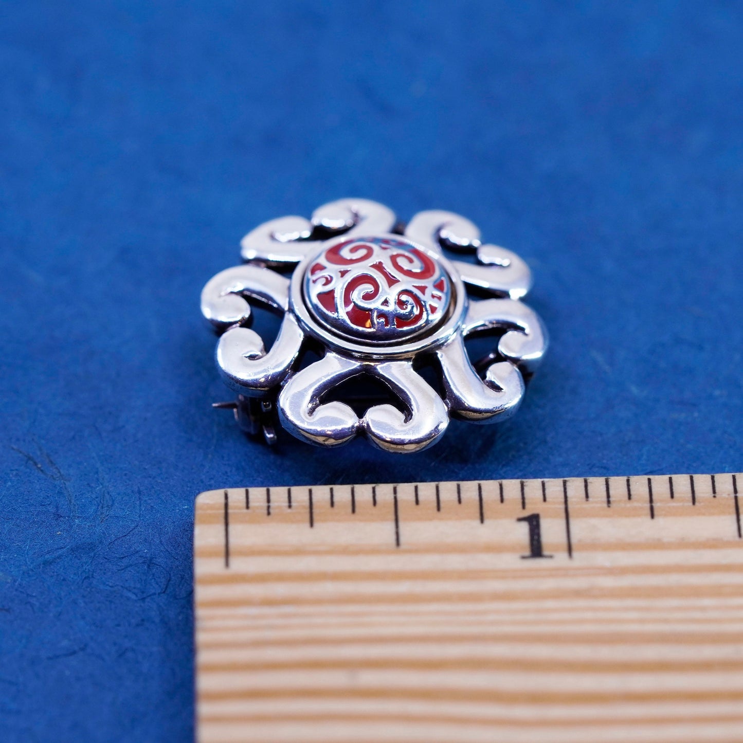 Irish Sterling silver handmade pendant, 925 Celtic knot pink enamel brooch