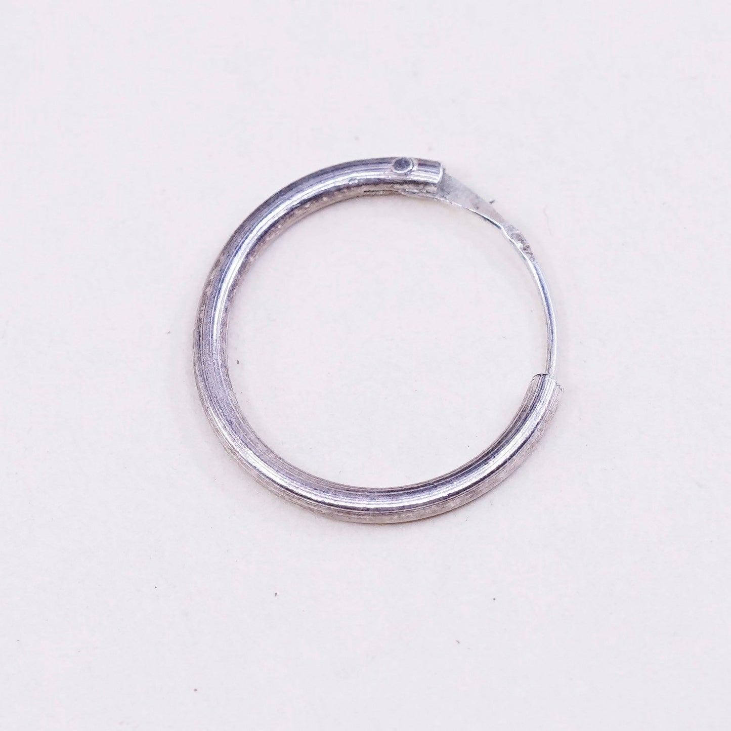 0.5", Vintage sterling silver loop earrings, fashion minimalist, 925 hoops