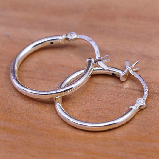 0.5”, vintage Sterling silver earrings, 925 hoops