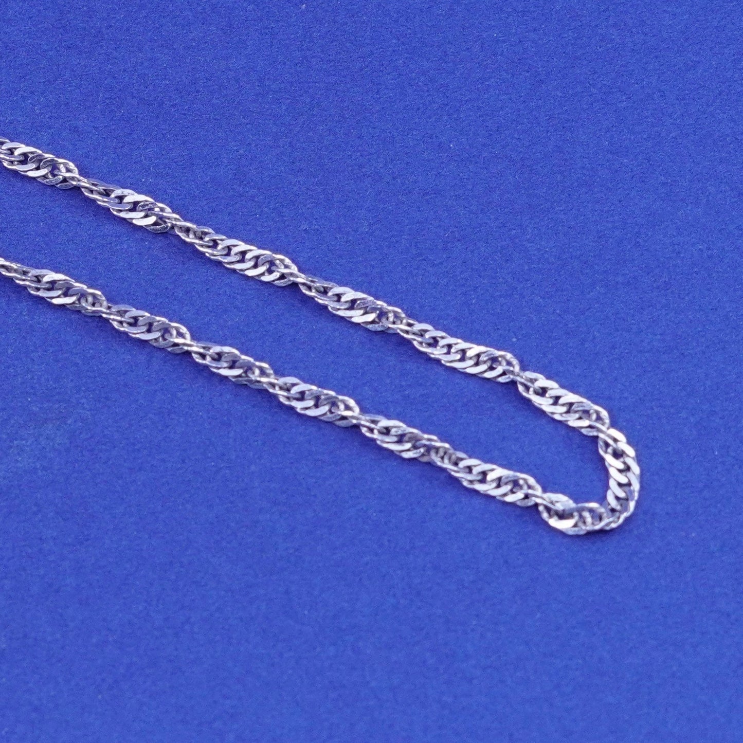 20”, 2mm, Sterling silver handmade necklace, 925 twisted curb link chain