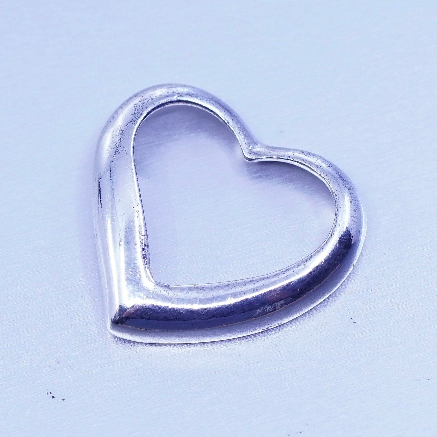 antique sterling 925 silver heart pendant