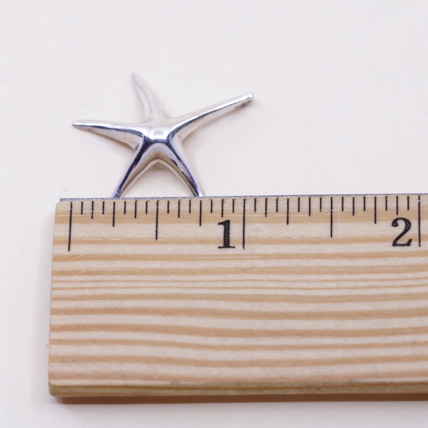 Vintage Sterling silver handmade pendant, 925 starfish