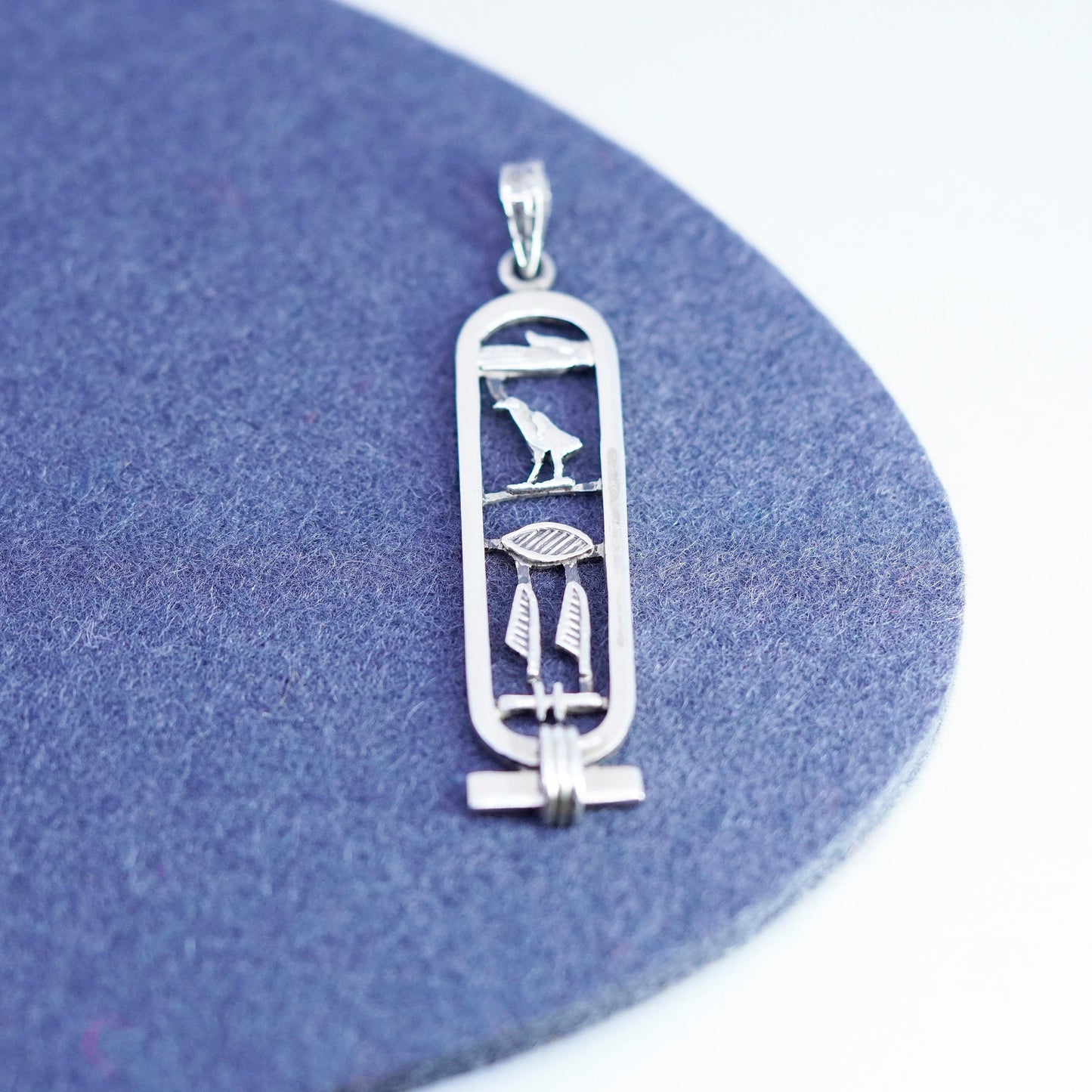 Vintage Sterling silver handmade pendant, Egyptian 925 ankh