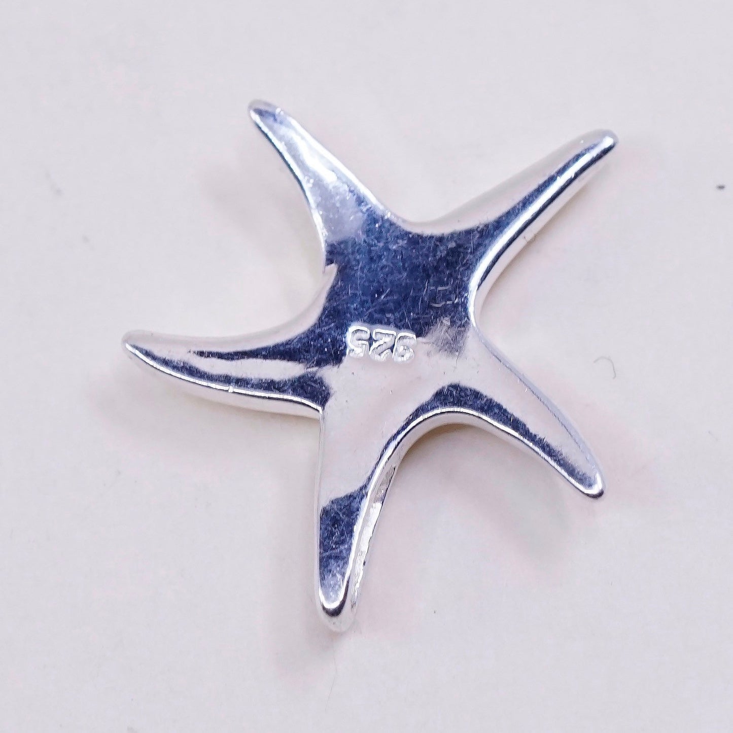 vtg Sterling silver handmade pendant, solid 925 silver starfish