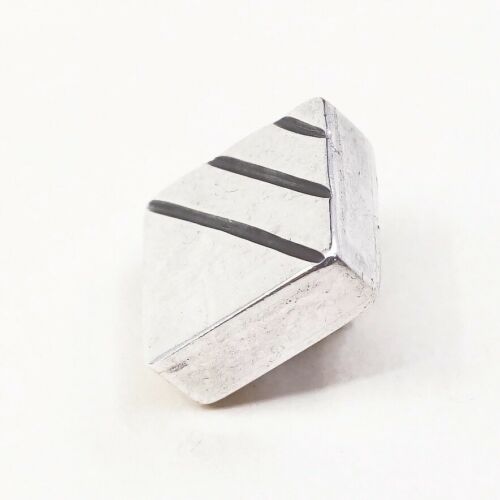 Vintage Mexico Sterling silver 925 Handmade Modern Square Pendant, Stamped Ster